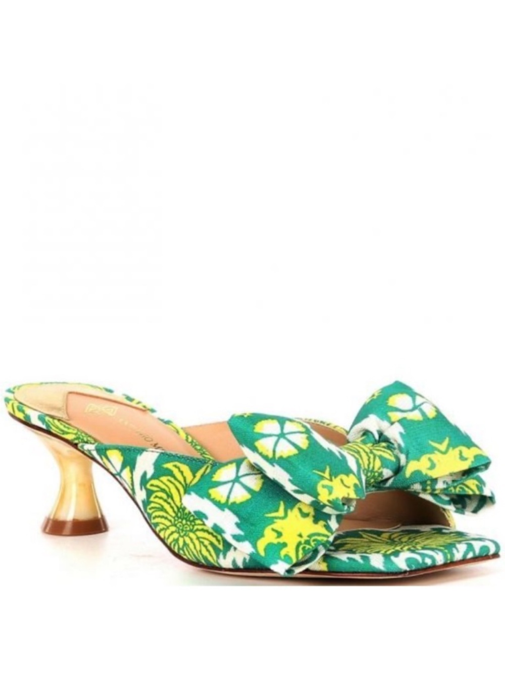 New Antonio Melani Alora Royal Palm Bow Kitten Heel Sandals size 8